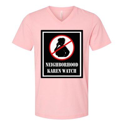 Funny Karen Neighborhood Karen Watch V-Neck T-Shirt