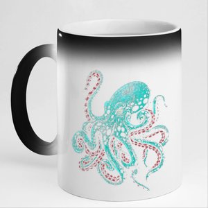 Funny Kraken Octopus Gift 11oz Black Color Changing Mug