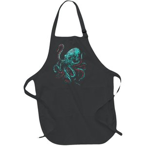 Funny Kraken Octopus Gift Full-Length Apron With Pockets