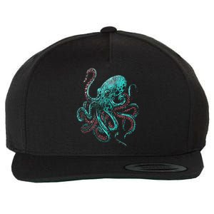 Funny Kraken Octopus Gift Wool Snapback Cap