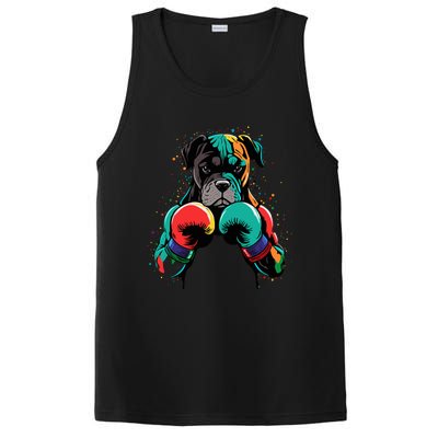 Funny Kickboxing Or Boxing Boxer Dog PosiCharge Competitor Tank