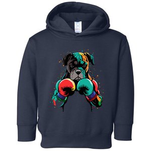 Funny Kickboxing Or Boxing Boxer Dog Toddler Hoodie