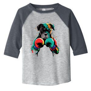 Funny Kickboxing Or Boxing Boxer Dog Toddler Fine Jersey T-Shirt