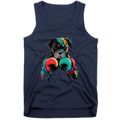 Funny Kickboxing Or Boxing Boxer Dog Tank Top