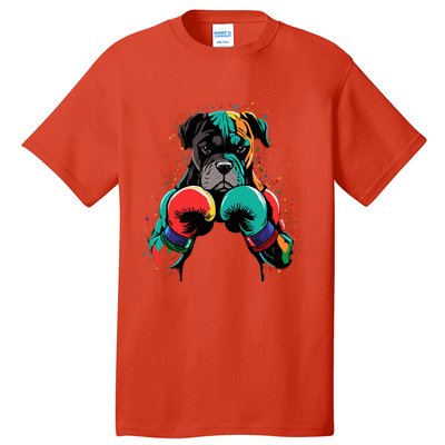 Funny Kickboxing Or Boxing Boxer Dog Tall T-Shirt