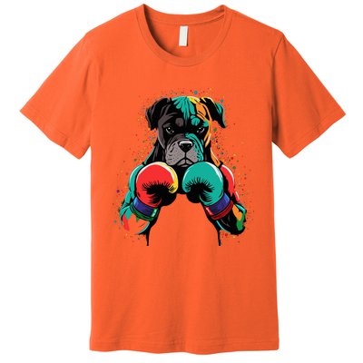 Funny Kickboxing Or Boxing Boxer Dog Premium T-Shirt