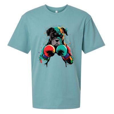 Funny Kickboxing Or Boxing Boxer Dog Sueded Cloud Jersey T-Shirt