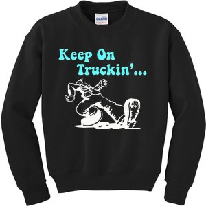 Funky Keep On Truckin Retro Vibes Kids Sweatshirt