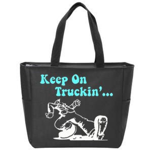 Funky Keep On Truckin Retro Vibes Zip Tote Bag