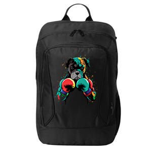 Funny Kickboxing Or Boxing Boxer Dog Gift City Backpack