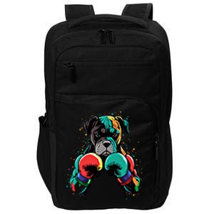 Funny Kickboxing Or Boxing Boxer Dog Gift Impact Tech Backpack