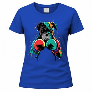 Funny Kickboxing Or Boxing Boxer Dog Gift Women's T-Shirt