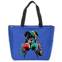 Funny Kickboxing Or Boxing Boxer Dog Gift Zip Tote Bag