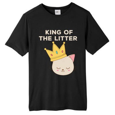 Funny King Of The Litter Funny Kitty Litter Cats Lovers Tall Fusion ChromaSoft Performance T-Shirt