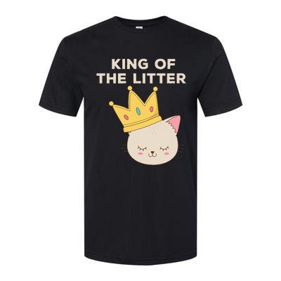 Funny King Of The Litter Funny Kitty Litter Cats Lovers Softstyle® CVC T-Shirt