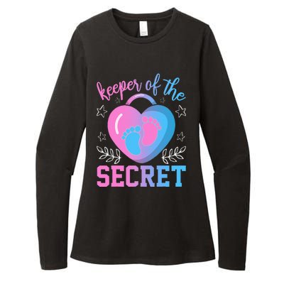 Funny Keeper of the Secret Baby Shower Gender Reveal Party Womens CVC Long Sleeve Shirt