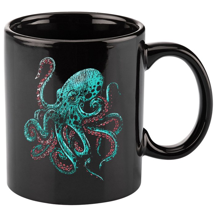 Funny Kraken Octopus Gift 11oz C Handle Ceramic Mug