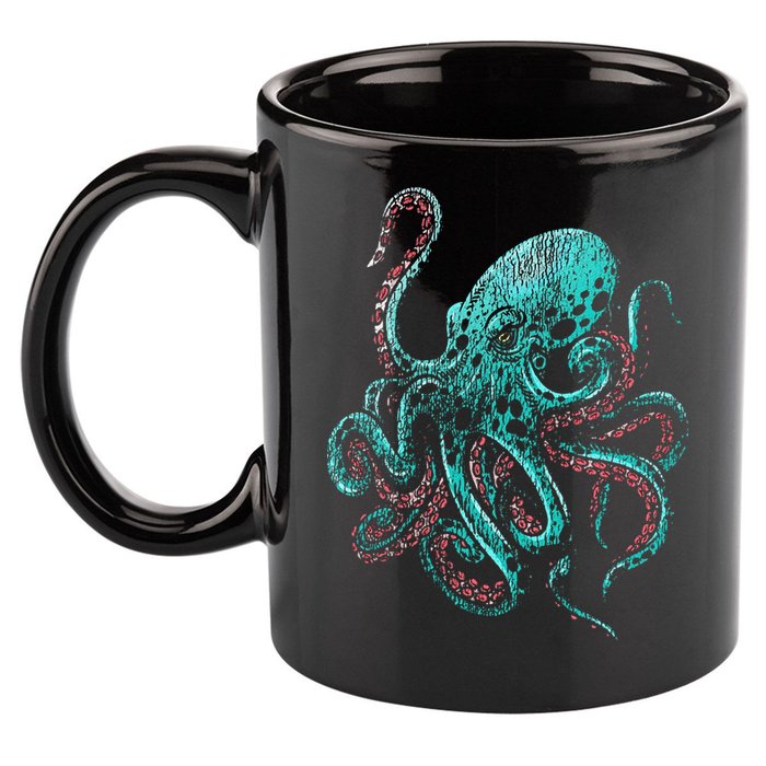 Funny Kraken Octopus Gift 11oz C Handle Ceramic Mug