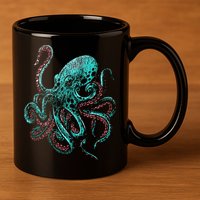 Funny Kraken Octopus Gift 11oz C Handle Ceramic Mug