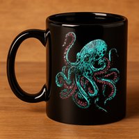 Funny Kraken Octopus Gift 11oz C Handle Ceramic Mug