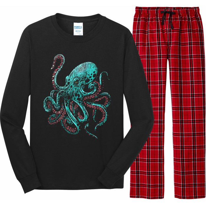 Funny Kraken Octopus Gift Long Sleeve Pajama Set