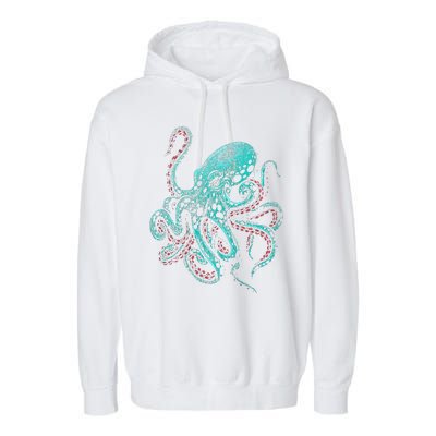 Funny Kraken Octopus Gift Garment-Dyed Fleece Hoodie