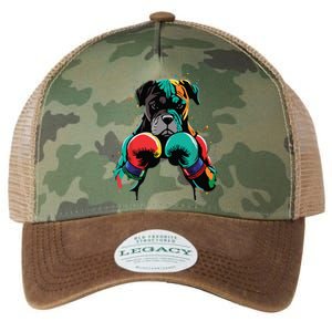 Funny Kickboxing Or Boxing Boxer Dog Legacy Tie Dye Trucker Hat