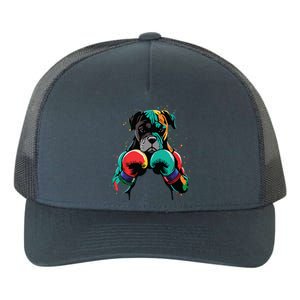 Funny Kickboxing Or Boxing Boxer Dog Yupoong Adult 5-Panel Trucker Hat