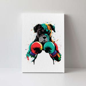 Funny Kickboxing Or Boxing Boxer Dog Canvas