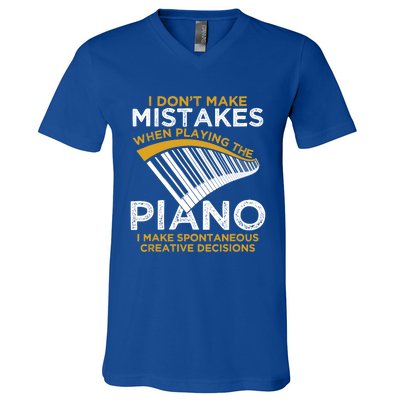 Funny Keyboard Pianist Gifts Funny Music Musician Piano Gift V-Neck T-Shirt