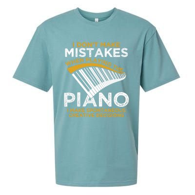 Funny Keyboard Pianist Gifts Funny Music Musician Piano Gift Sueded Cloud Jersey T-Shirt