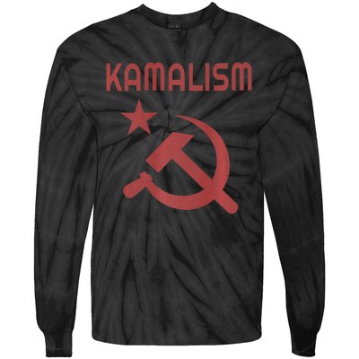 Funny Kamalism Pun Tie-Dye Long Sleeve Shirt