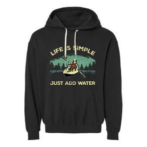 Funny Kayaking Paddling Canoeing Lover Garment-Dyed Fleece Hoodie