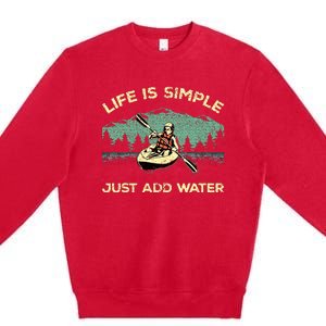 Funny Kayaking Paddling Canoeing Lover Premium Crewneck Sweatshirt