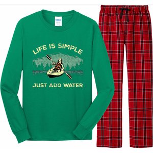 Funny Kayaking Paddling Canoeing Lover Long Sleeve Pajama Set