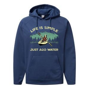 Funny Kayaking Paddling Canoeing Lover Performance Fleece Hoodie