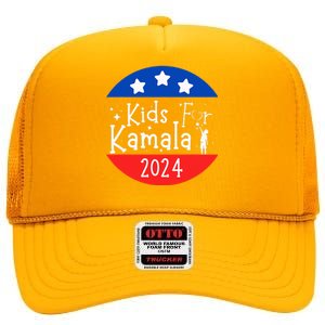 For Kamala President Love Kamala Harris High Crown Mesh Back Trucker Hat