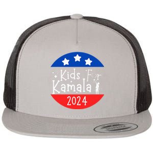 For Kamala President Love Kamala Harris Flat Bill Trucker Hat