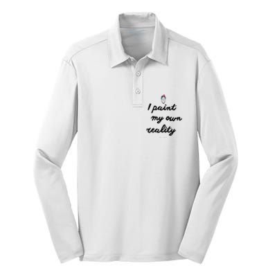 Frida Kahlo Paint My Own Reality Silk Touch Performance Long Sleeve Polo