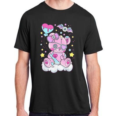 Funny Kawaii Pastel Goth Cute Creepy Bear  Adult ChromaSoft Performance T-Shirt