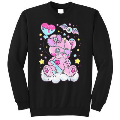 Funny Kawaii Pastel Goth Cute Creepy Bear  Tall Sweatshirt