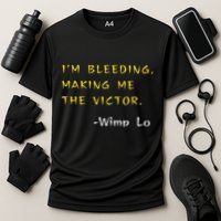 Funny Kung Pow Movie Quotes IM Bleeding Making Me Victor Cooling Performance Crew T-Shirt