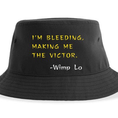 Funny Kung Pow Movie Quotes IM Bleeding Making Me Victor Sustainable Bucket Hat