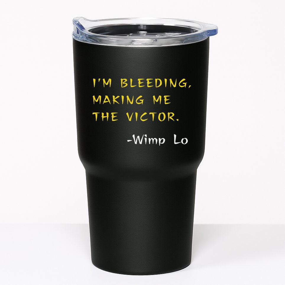 Funny Kung Pow Movie Quotes IM Bleeding Making Me Victor Tumbler