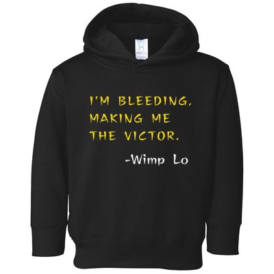 Funny Kung Pow Movie Quotes IM Bleeding Making Me Victor Toddler Hoodie