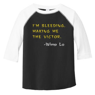 Funny Kung Pow Movie Quotes IM Bleeding Making Me Victor Toddler Fine Jersey T-Shirt