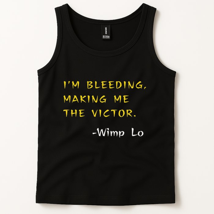 Funny Kung Pow Movie Quotes IM Bleeding Making Me Victor Tank Top