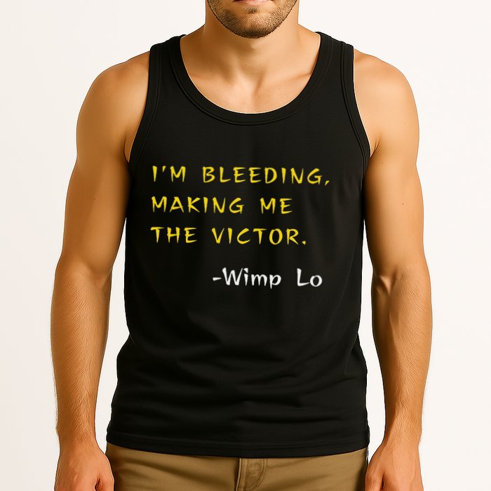 Funny Kung Pow Movie Quotes IM Bleeding Making Me Victor Tank Top