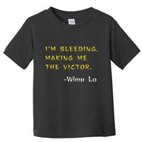 Funny Kung Pow Movie Quotes IM Bleeding Making Me Victor Toddler T-Shirt