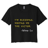 Funny Kung Pow Movie Quotes IM Bleeding Making Me Victor Crop Top